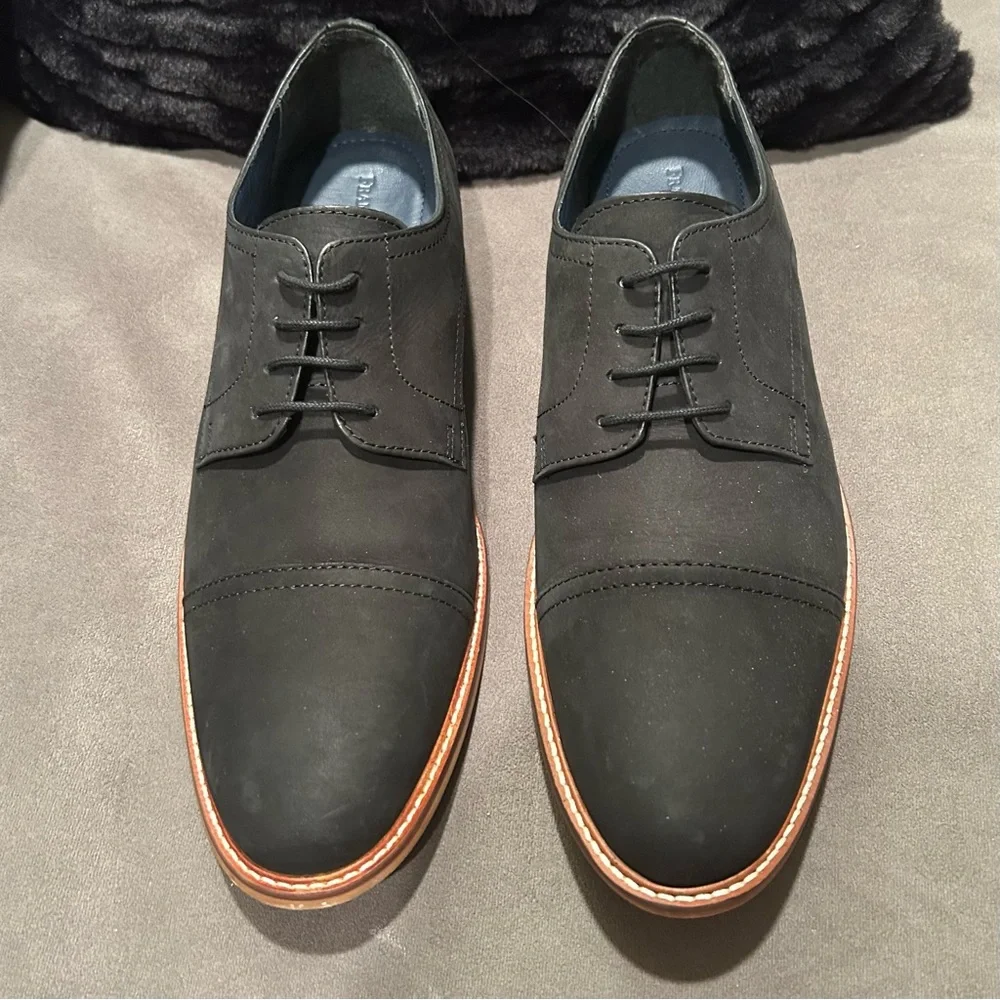 Franco Fortini Russell Men’s Leather Lace Up Dress Shoe Black Size 13
